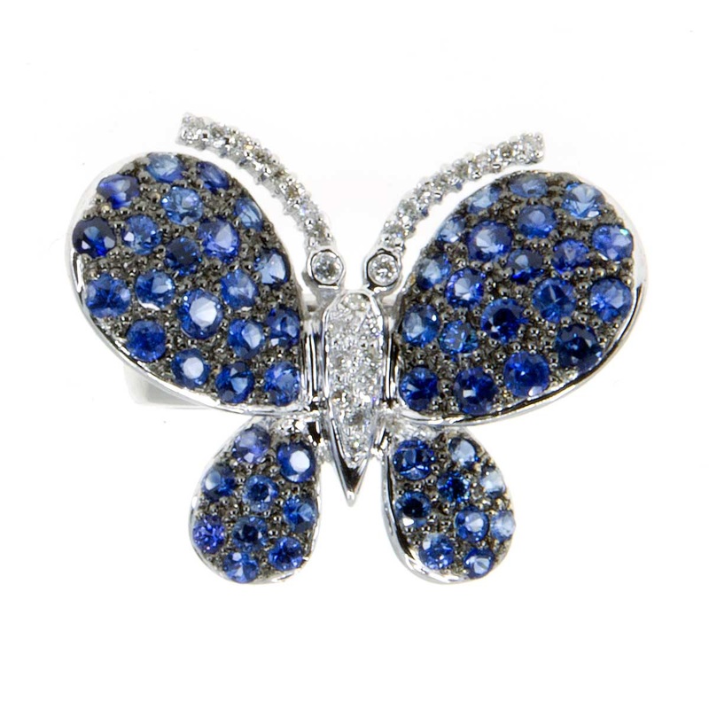 2-38ct-sapphire-diamond-butterfly-ring 2.38ct Sapphire & Diamond Butterfly Ring