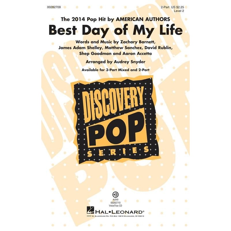 best-day-of-my-life-arr-audrey-snyder-choral Best Day of My Life, Arr. Audrey Snyder Choral