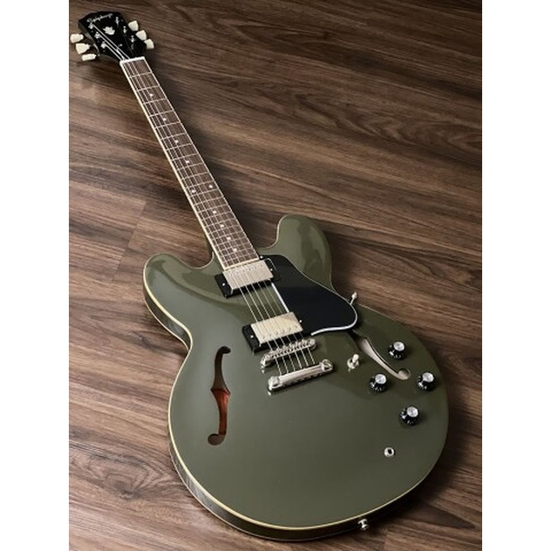 epiphone-es-335-electric-guitar-olive-dark-green Epiphone ES-335 Electric Guitar Olive Dark Green