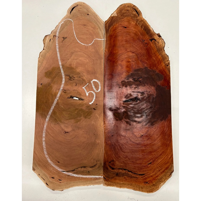 australian-red-gum-burl-book-matched-guitar-drop-tops-21-x-14-x-3-8-50 Australian Red Gum Burl Book Matched Guitar Drop Tops | 21" x 14" x 3/8" #50
