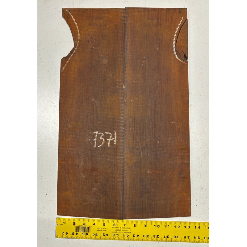 cocobolo-parlor-guitar-back-set-22-x6-1-2-x3-16-7371 Cocobolo Parlor Guitar Back Set 22"x6-1/2"x3/16"#7371