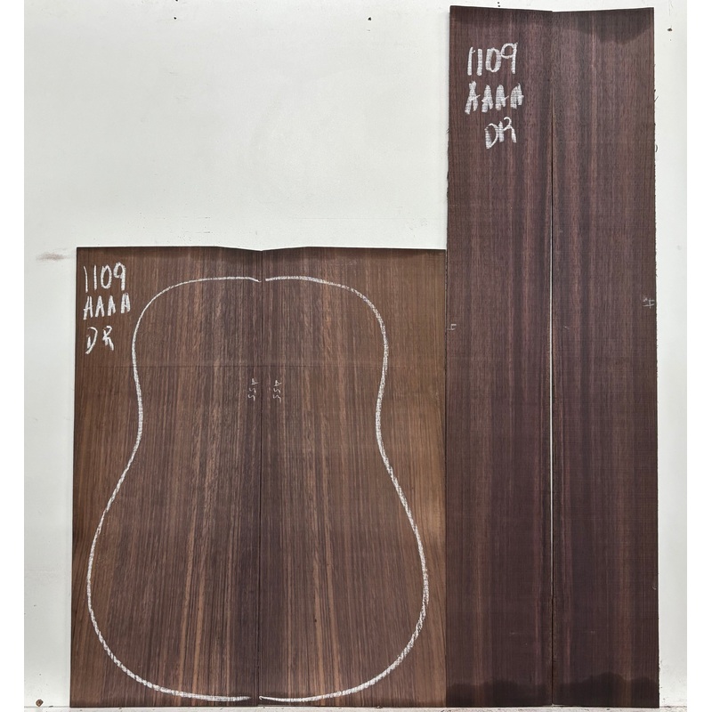 east-indian-rosewood-dreadnought-aaaa-grade-guitar-back-side-set-1109 East Indian Rosewood Dreadnought AAAA Grade Guitar Back & Side Set #1109