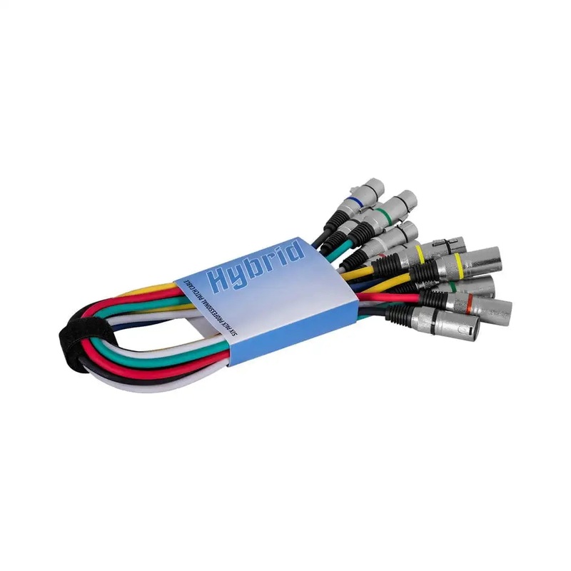 hybrid-six-pack-xlr-male-xlr-female-1m Hybrid Six Pack XLR Male - XLR Female 1m