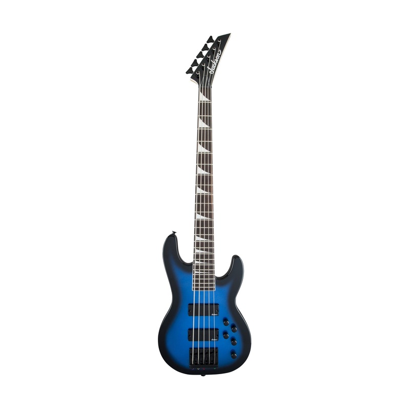 jackson-js-series-concert-bass-js3v-guitar-amaranth-fb-metallic-blue-burst Jackson JS Series Concert Bass JS3V Guitar, Amaranth FB, Metallic Blue Burst