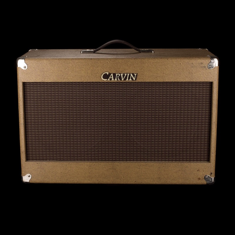 used-carvin-2x12-open-back-tweed-cabinet-with-upgraded-speakers Used Carvin 2x12" Open Back Tweed Cabinet with Upgraded Speakers