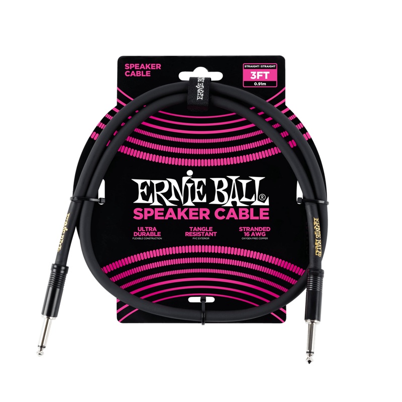 ernie-ball-3ft-straight-to-straight-speaker-cable Ernie Ball 3FT Straight to Straight Speaker Cable