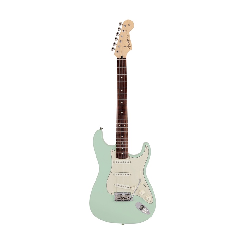 fender-japan-junior-collection-stratocaster-electric-guitar-rw-fb-satin-surf-green Fender Japan Junior Collection Stratocaster Electric Guitar, RW FB, Satin Surf Green
