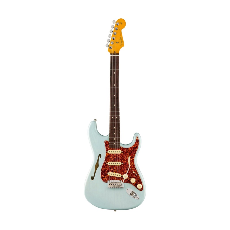 fender-ltd-american-professional-ii-stratocaster-thinline-electric-guitar-transparent-daphne-blue Fender Ltd American Professional II Stratocaster Thinline Electric Guitar, Transparent Daphne Blue