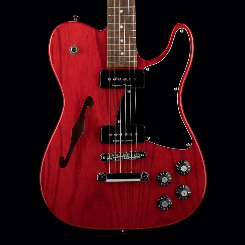 used-fender-jim-adkins-ja-90-telecaster-thinline-crimson-red-transparent-with-gig-bag Used Fender Jim Adkins JA-90 Telecaster Thinline Crimson Red Transparent with Gig Bag