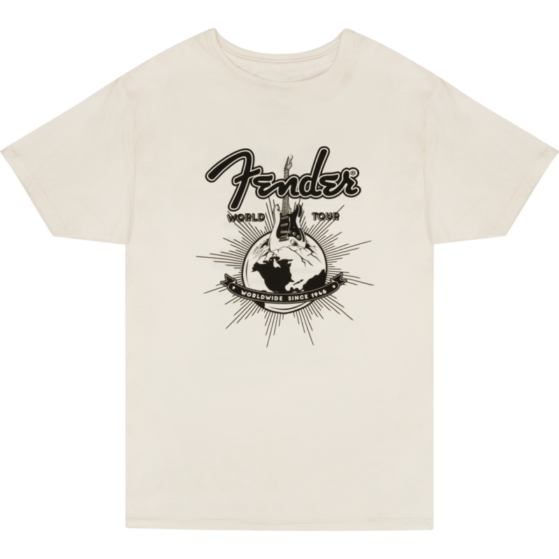 fender-world-tour-t-shirt-vintage-white-l Fender World Tour T-Shirt Vintage White L
