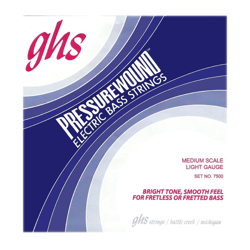 ghs-7500-pressurewound-medium-scale-light-gauge-bass-strings GHS 7500 Pressurewound Medium Scale Light Gauge Bass Strings