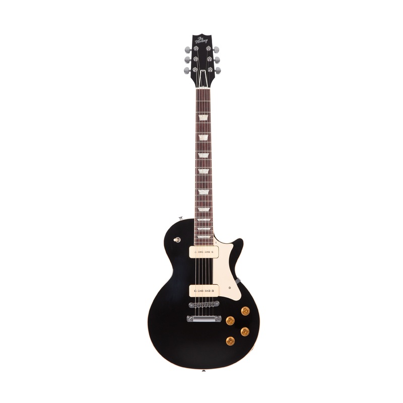 heritage-standard-collection-h-150-p90-electric-guitar-with-case-ebony Heritage Standard Collection H-150 P90 Electric Guitar with Case, Ebony