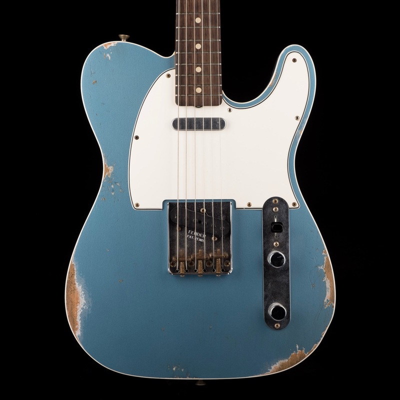 pre-owned-1960-fender-custom-shop-telecaster-custom-relic-blue-agave-with-ohsc Pre Owned 1960 Fender Custom Shop Telecaster Custom Relic Blue Agave With OHSC