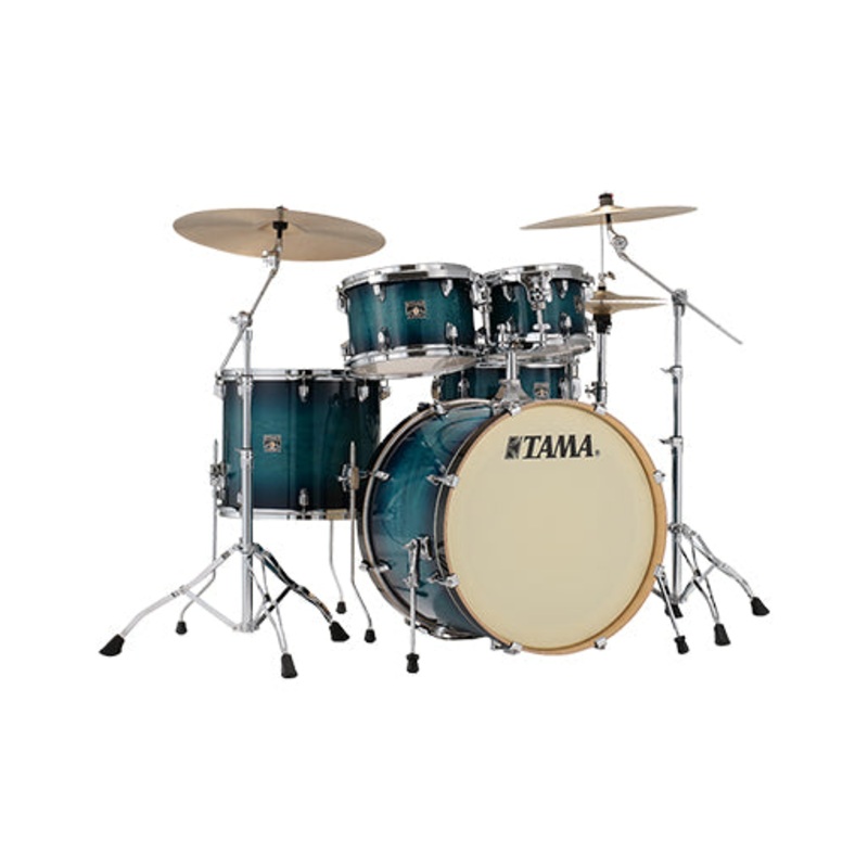 tama-cl50rs-bab-superstar-classic-maple-5-piece-drum-shell-kit-blue-lacquer-burst TAMA CL50RS-BAB Superstar Classic Maple 5-Piece Drum Shell Kit, Blue Lacquer Burst