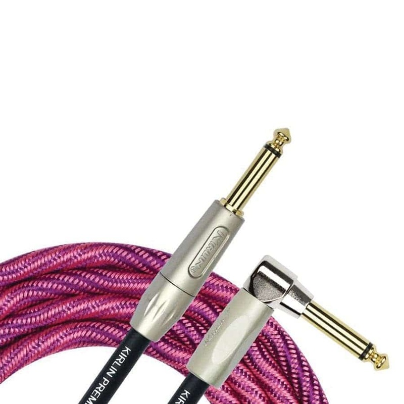 kirlin-iwb202wpp-10ft-premium-plus-wave-pink-guitar-cable-ra-to-straight Kirlin IWB202WPP 10ft Premium Plus Wave Pink Guitar Cable RA to Straight