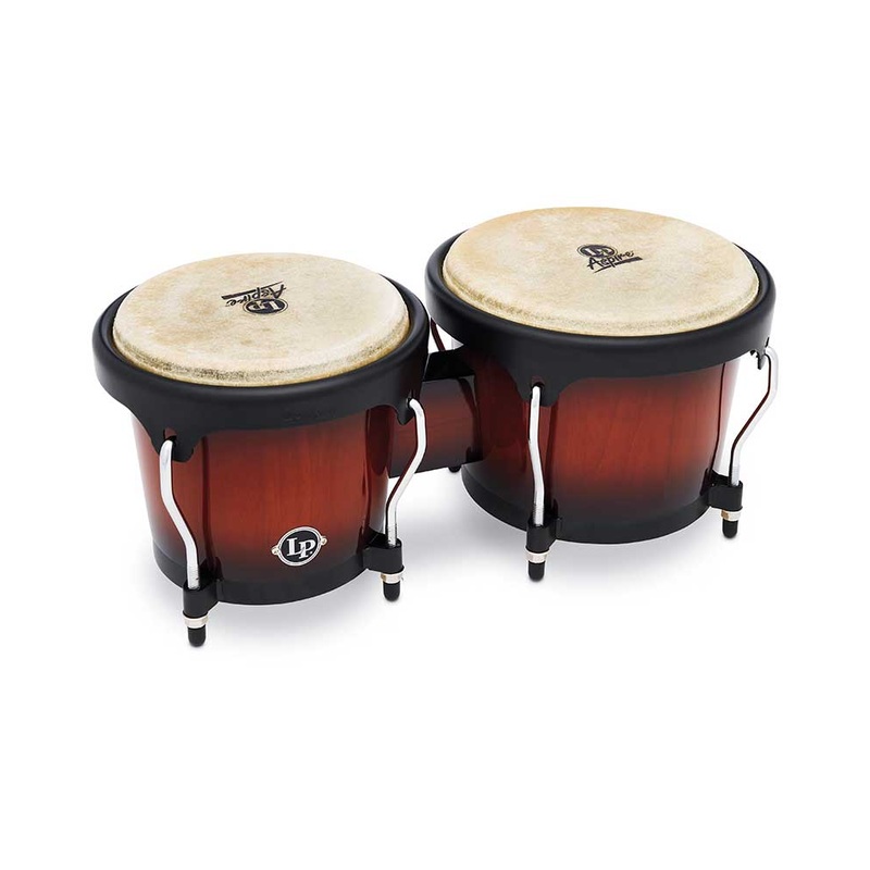 latin-percussion-aspire-wood-bongos-vintage-starburst-with-black-hardware Latin Percussion Aspire Wood Bongos - Vintage Starburst with Black Hardware