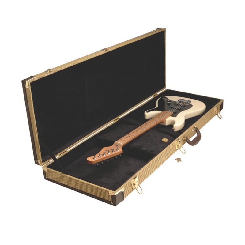 on-stage-hardshell-electric-guitar-case-tweed On-Stage Hardshell Electric Guitar Case - Tweed