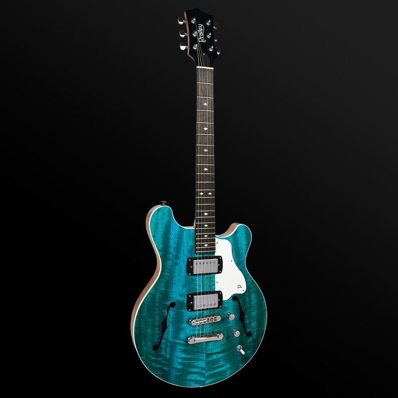 pratley-rbj22-double-cut-semi-hollow-electric-humbucker-transparent-lagoon-blue Pratley RBJ22 Double Cut Semi-Hollow Electric Humbucker Transparent Lagoon Blue