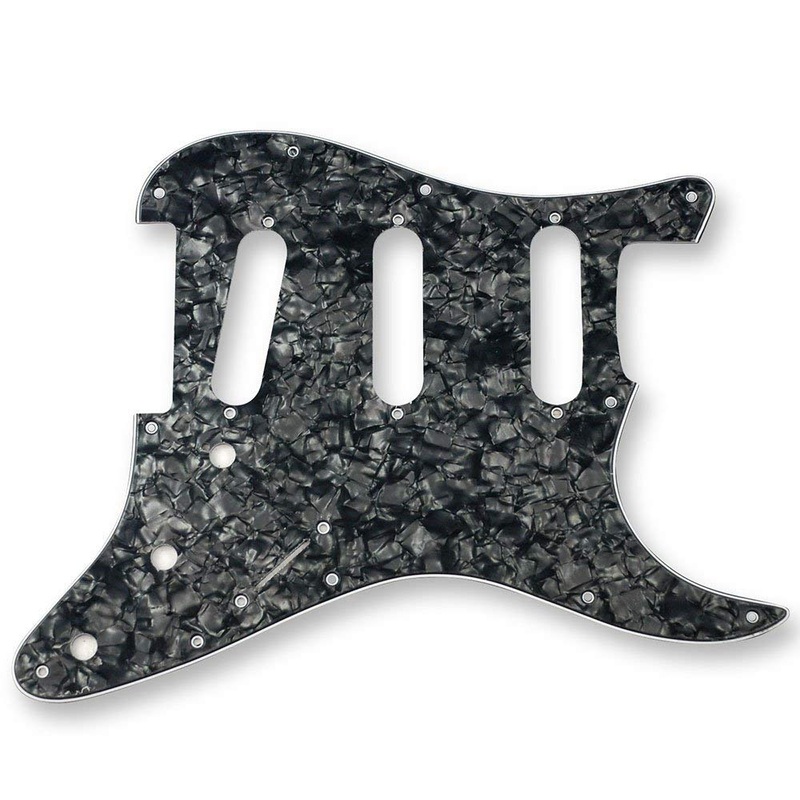 vanson-3-ply-black-pearl-premium-quality-sss-scratchplate-pickguard-direct-fit-for-usa-mex-fender-stratocaster VANSON 3-Ply Black Pearl Premium Quality SSS Scratchplate Pickguard DIRECT FIT for USA, MEX Fender, Stratocaster