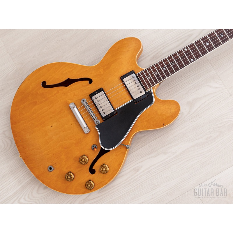 1958-gibson-es-335-tdn-vintage-semi-hollow-blonde-thin-top-w-pafs-case 1958 Gibson ES-335 TDN Vintage Semi-Hollow Blonde Thin Top w/ PAFs, Case
