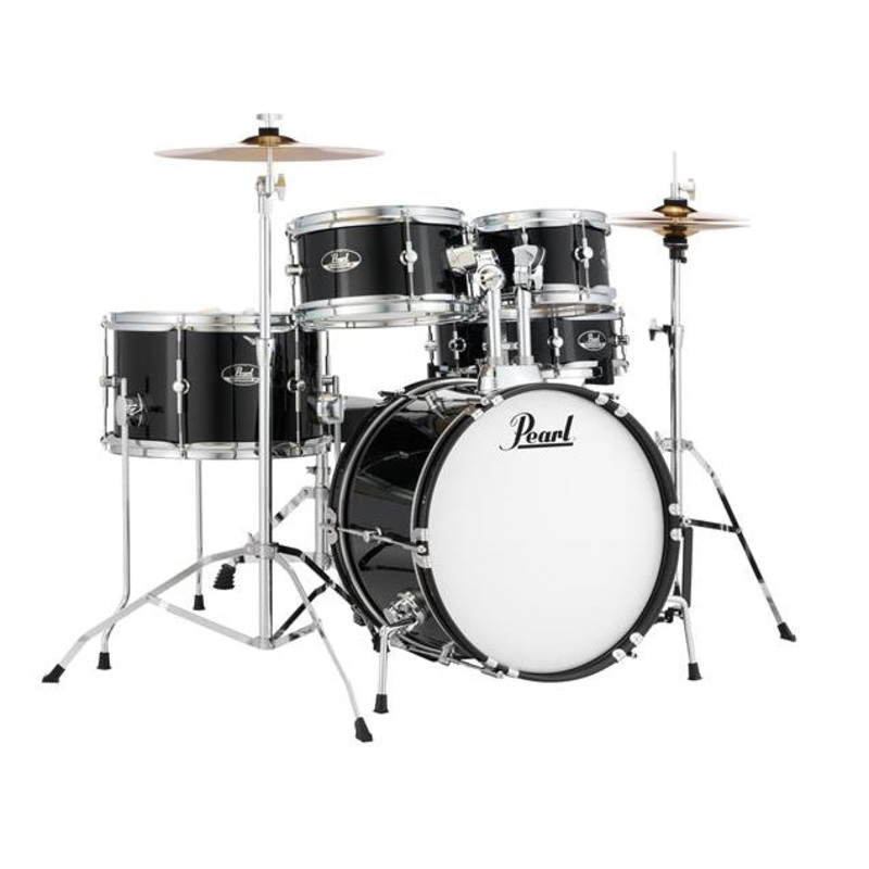 pearl-roadshow-junior-5-piece-drum-kit-with-hardware-cymbals-jet-black Pearl Roadshow Junior 5-Piece Drum Kit with Hardware & Cymbals-Jet Black