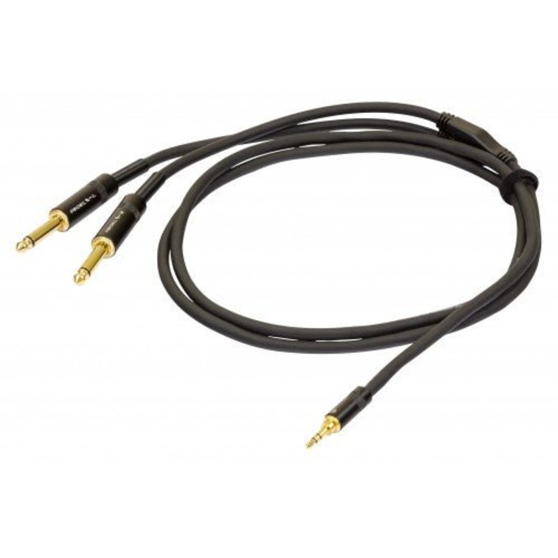 proel-challenge-series-audio-cables-3-5mm-jack-2x-6-3mm-mono-jacks Proel Challenge Series Audio Cables (3.5mm Jack - 2x 6.3mm Mono Jacks)