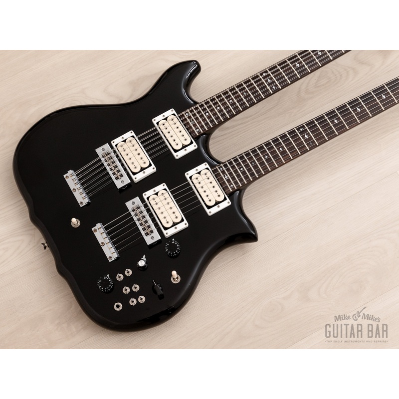 1981-kawai-f-1-double-neck-vintage-guitar-black-near-mint-w-case-hangtags 1981 Kawai F-1 Double Neck Vintage Guitar Black Near-Mint w/ Case, Hangtags