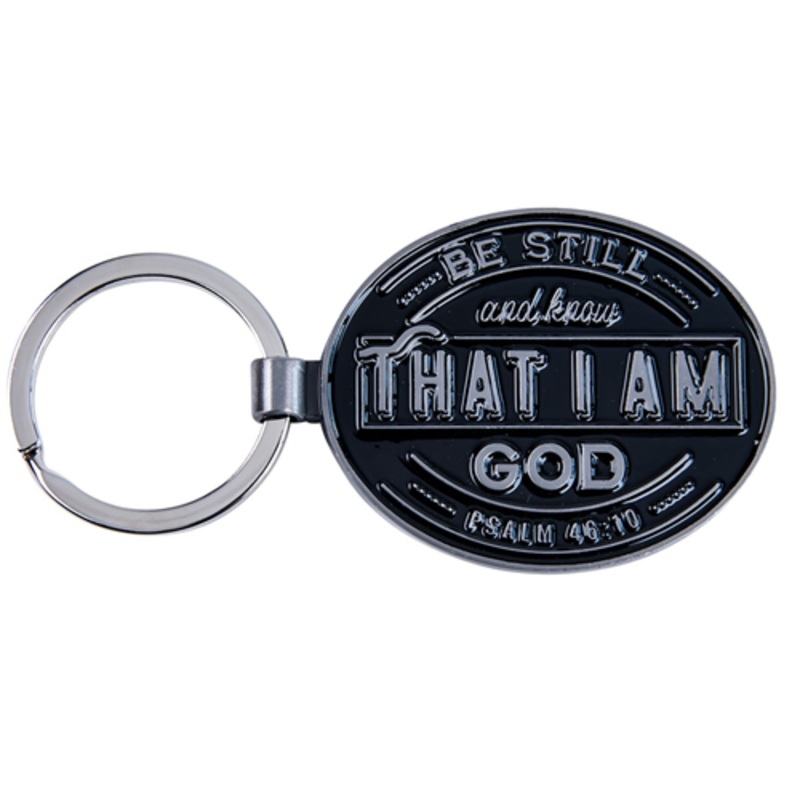 metal-key-ring-be-still-and-know-black-psalms-46-vs-10 Metal Key Ring Be Still And Know Black Psalms 46 vs 10