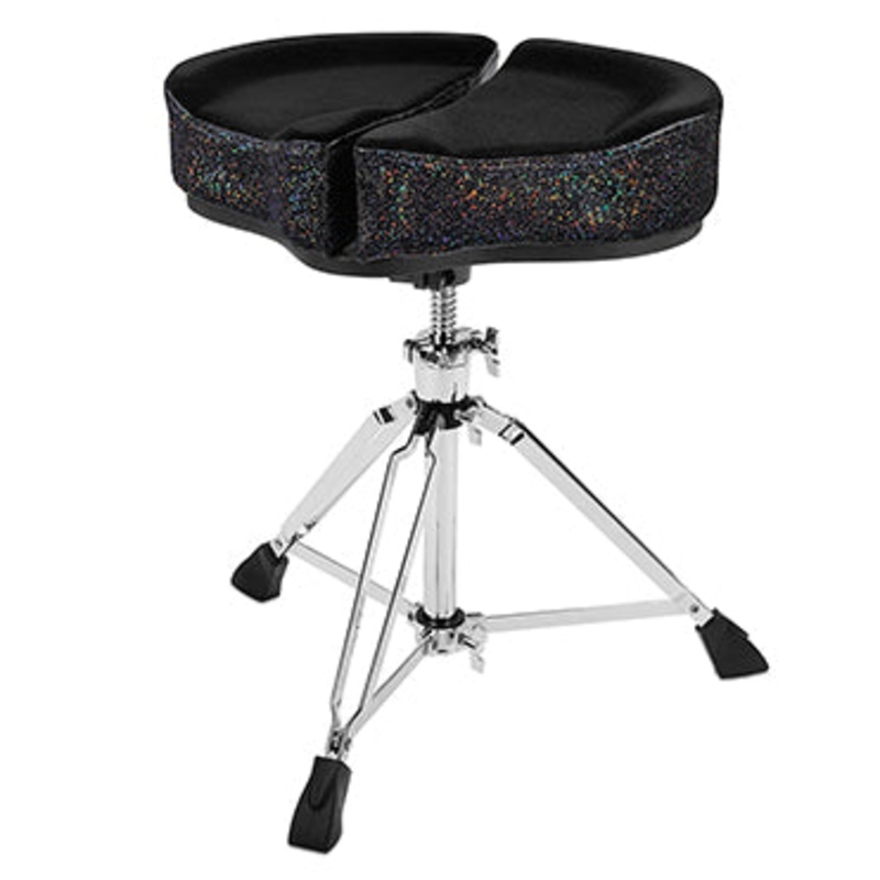 ahead-spinal-glide-saddle-drum-throne-with-3-leg-base-black-top-with-sparkle-sides Ahead Spinal Glide Saddle Drum Throne with 3 Leg Base - Black Top with Sparkle Sides
