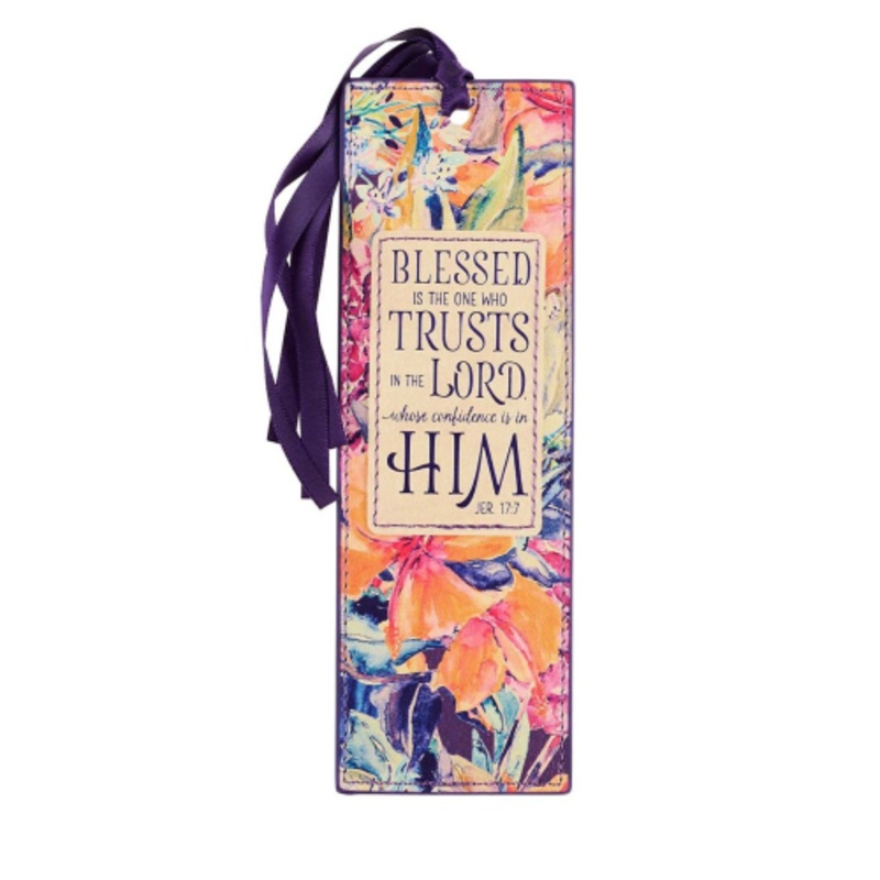 faux-leather-pagemarker-blessed-is Faux Leather Pagemarker - Blessed Is