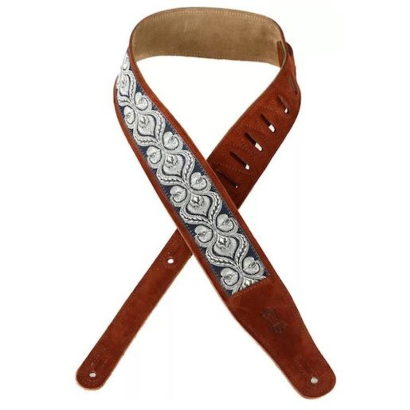 levy-strap-2-5-inch-suede-jacquard-strip Levy Strap 2.5 Inch Suede Jacquard Strip