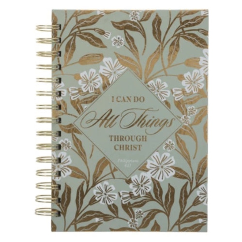 wirebound-journal-i-can-do-all-things-through-christ-sage Wirebound Journal - I Can Do All Things Through Christ Sage