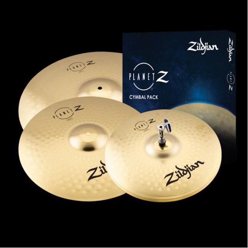 zildjian-zp4pk-planet-z-complete-cymbal-pack-with-14-hi-hat-16-crash-20-ride Zildjian ZP4PK Planet Z Complete Cymbal Pack with 14" Hi-Hat, 16" Crash & 20" Ride
