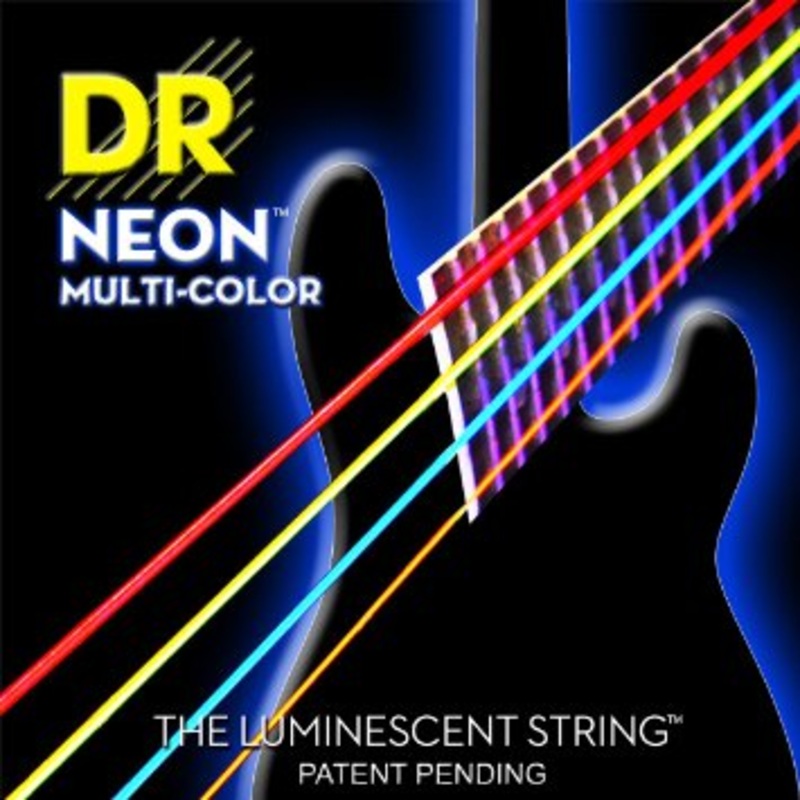 dr-nmcb-45-neon-bass-guitar-strings-medium-45-105-multi-color DR NMCB-45 Neon Bass Guitar Strings Medium 45-105 Multi-Color