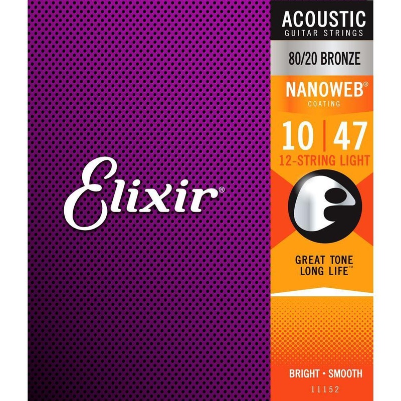 elixir-11152-nanoweb-80-20-bronze-coated-12-string-acoustic-guitar-strings-light-10-47 Elixir 11152 Nanoweb 80/20 Bronze Coated 12-String Acoustic Guitar Strings Light 10-47