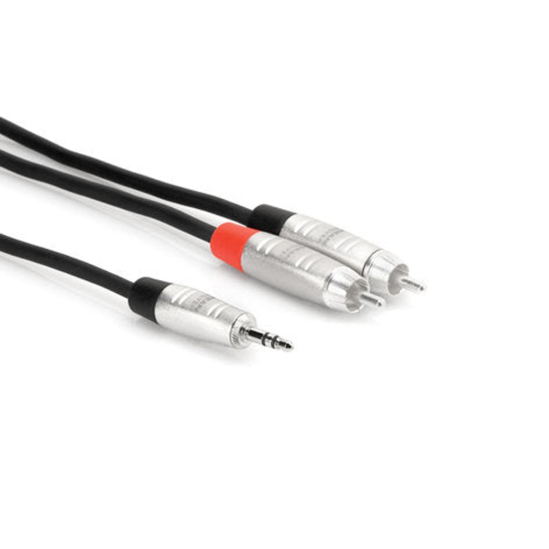hosa-hmr-006y-6-pro-stereo-breakout-3-5mm-trs-to-dual-rca-cable Hosa HMR-006Y 6' Pro Stereo Breakout 3.5mm TRS to Dual RCA Cable