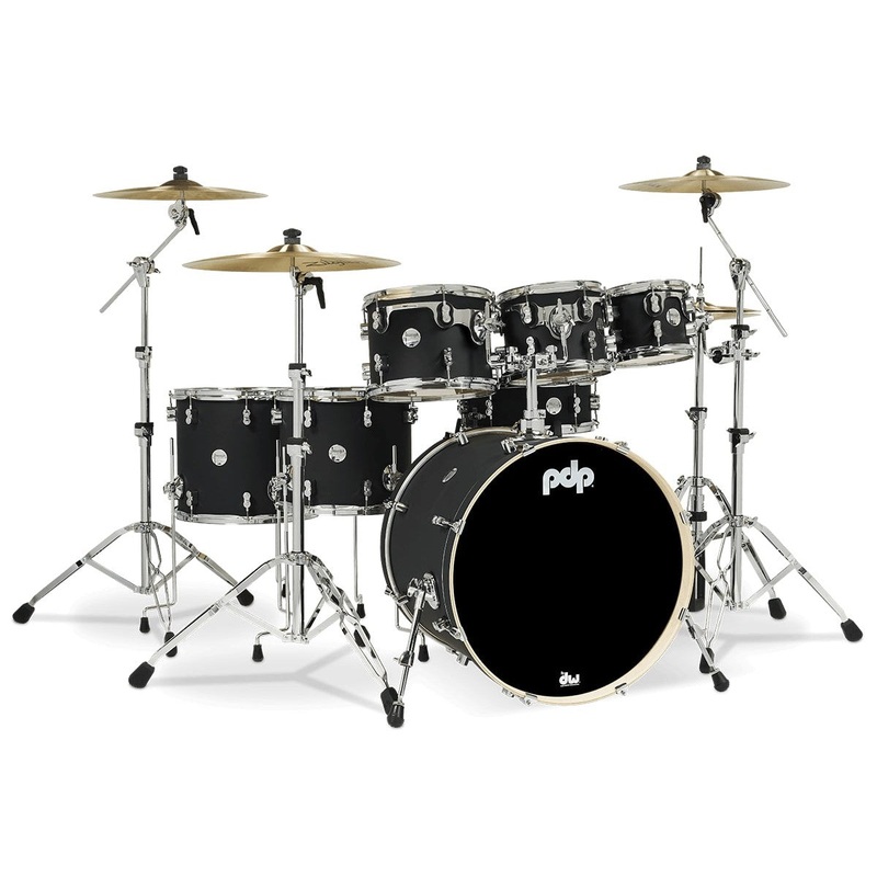 pacific-pdp-pdcm2217bk-concept-maple-7-piece-drum-shell-pack-satin-black Pacific PDP PDCM2217BK Concept Maple 7-Piece Drum Shell Pack-Satin Black
