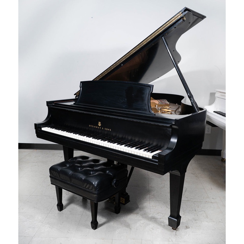 steinway-sons-model-l-grand-piano-satin-ebony-1964-serial-no-386824-used Steinway & Sons Model L Grand Piano | Satin Ebony | 1964 | Serial No. 386824 | Used