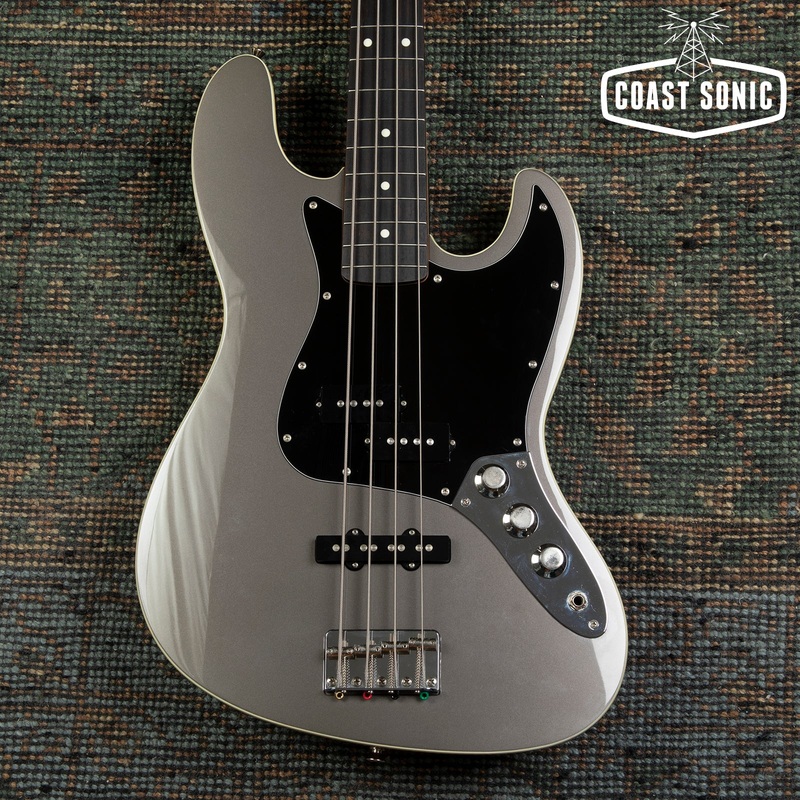 2010-fender-aerodyne-jazz-bass-pj-made-in-japan-dolphin-grey-w-matching-headstock 2010 Fender Aerodyne Jazz Bass PJ Made in Japan - Dolphin Grey w/ Matching Headstock