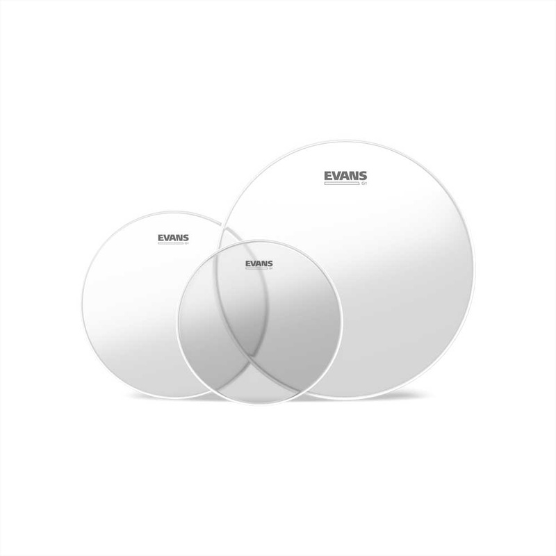 evans-g1-clear-drumheads-standard-pack-12-13-16 Evans G1 Clear Drumheads - Standard Pack 12-13-16