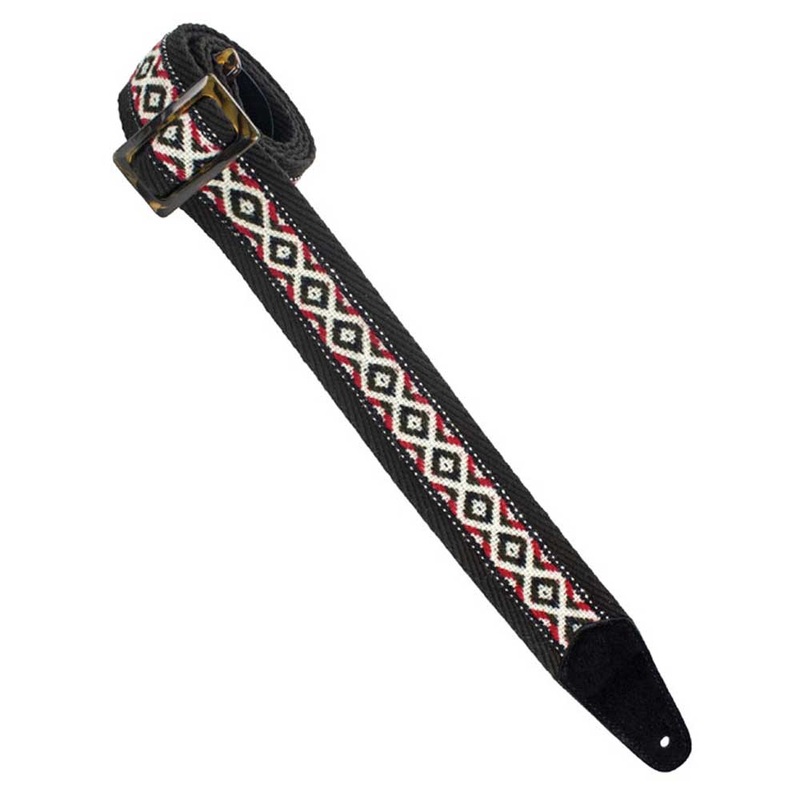 henry-heller-hpws-02-herringbone-stitched-cotton-2-in-guitar-strap-with-tort-o-triglide-slider-black Henry Heller HPWS-02 Herringbone Stitched Cotton 2 in. Guitar Strap with Tort-O TriGlide Slider - Black