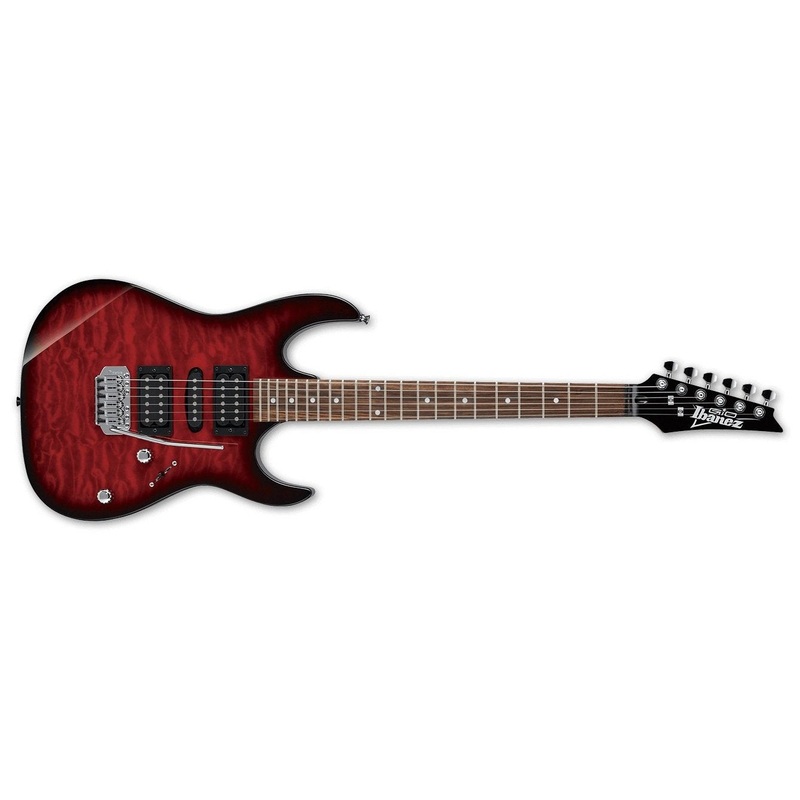 ibanez-grx70qa-trb-grx-gio-electric-guitar-transparent-red-sunburst Ibanez GRX70QA-TRB GRX Gio Electric Guitar-Transparent Red Sunburst