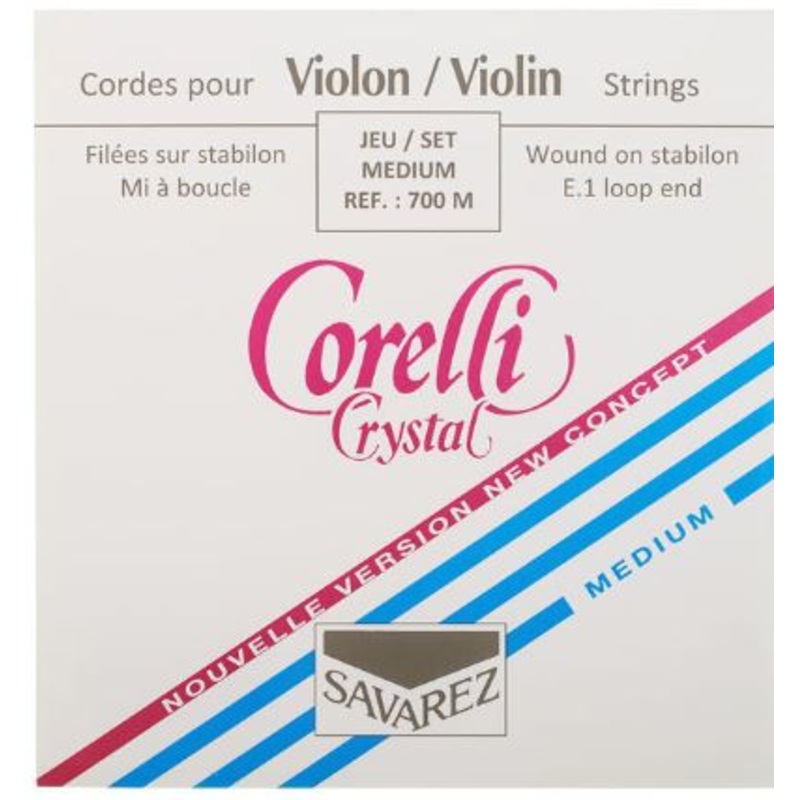 set-of-corelli-crystal-violin-strings-medium Set Of Corelli Crystal Violin Strings- Medium