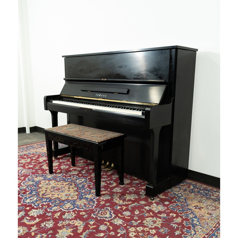 yamaha-48-u1-upright-piano-polished-ebony-sn-3124117-used Yamaha 48" U1 Upright Piano | Polished Ebony | SN: 3124117 | Used