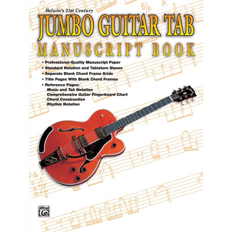 alfred-music-belwin-s-21st-century-jumbo-guitar-tab-manuscript-book Alfred Music Belwin's 21st Century Jumbo Guitar TAB Manuscript Book
