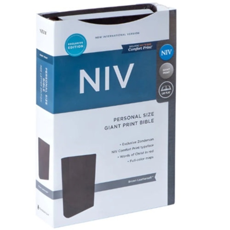 bible-niv-brown-imitation-leather-exclusive-personal-size-bible-red-letter-giant-comfort-print Bible -NIV Brown Imitation Leather Exclusive Personal Size Bible Red Letter Giant Comfort Print
