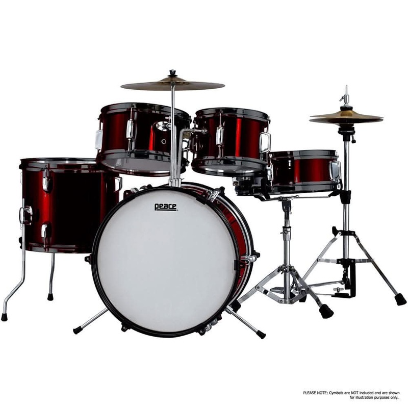 peace-5-piece-junior-drum-kit-in-wine-red Peace 5-Piece Junior Drum Kit in Wine Red