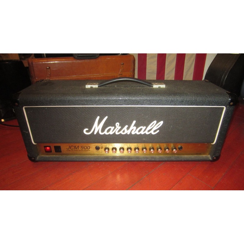 1993-marshall-jcm900-50-watt-hi-gain-dual-reverb-4500-black-and-gold ~1993 Marshall JCM900 50 Watt Hi Gain Dual Reverb 4500 Black and Gold
