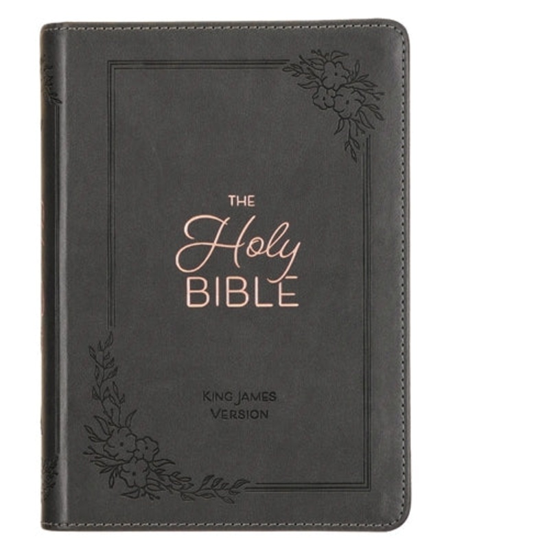 bible-kjv-charcoal-faux-leather-compact-bible-large-print Bible -KJV Charcoal Faux Leather Compact Bible Large Print
