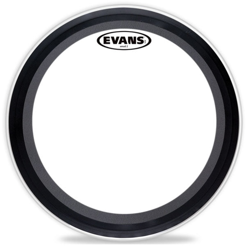 evans-emad2-bass-drum-head-clear-2-ply-20 Evans EMAD2 Bass Drum Head Clear 2-Ply 20"